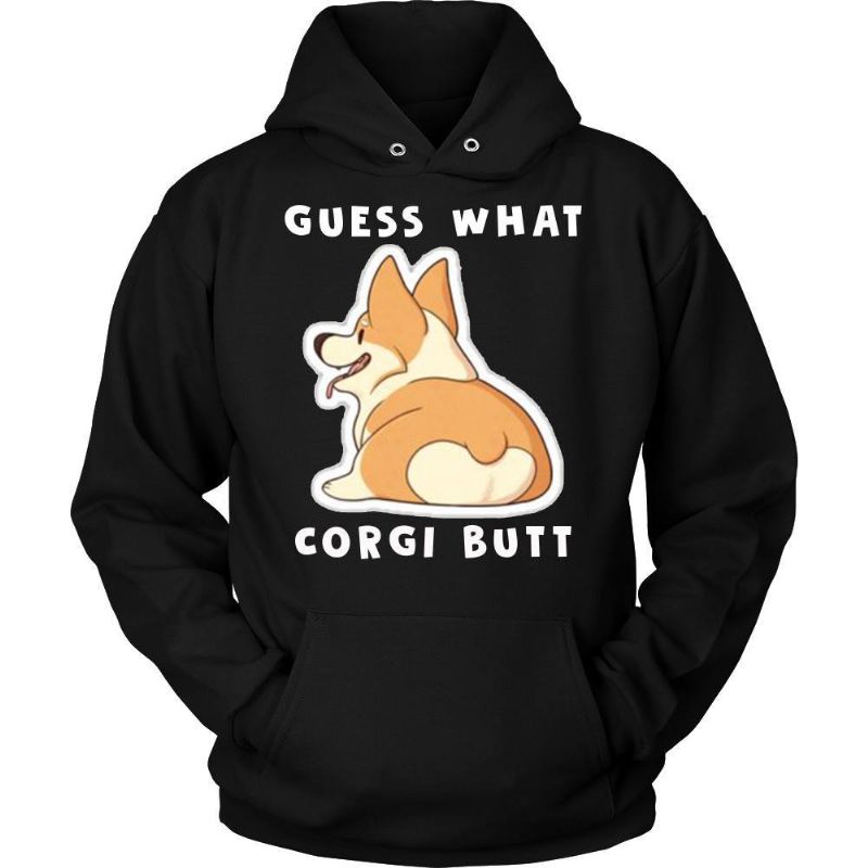 Arvaa Mitä Corgi Butt -huppari