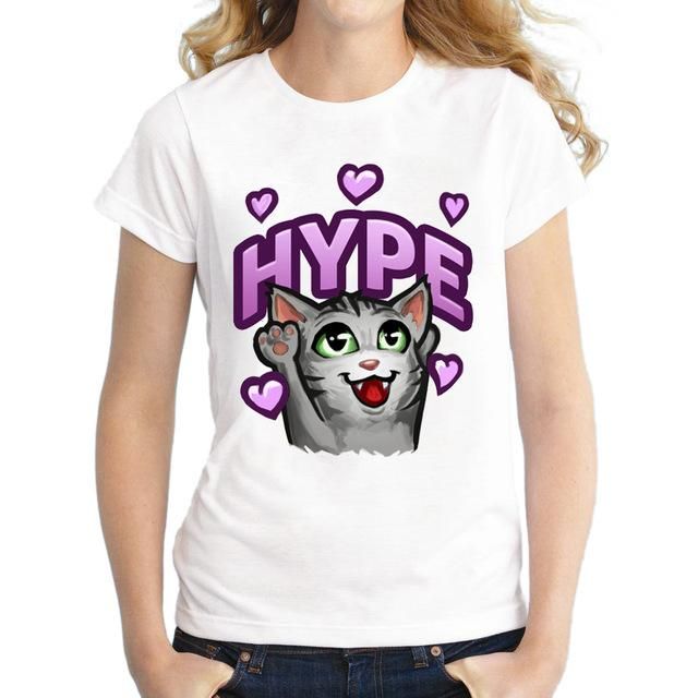 Purrfectly Hype Kissan Painettu T-paita